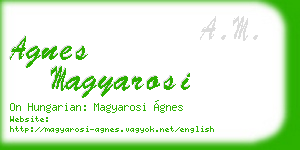 agnes magyarosi business card